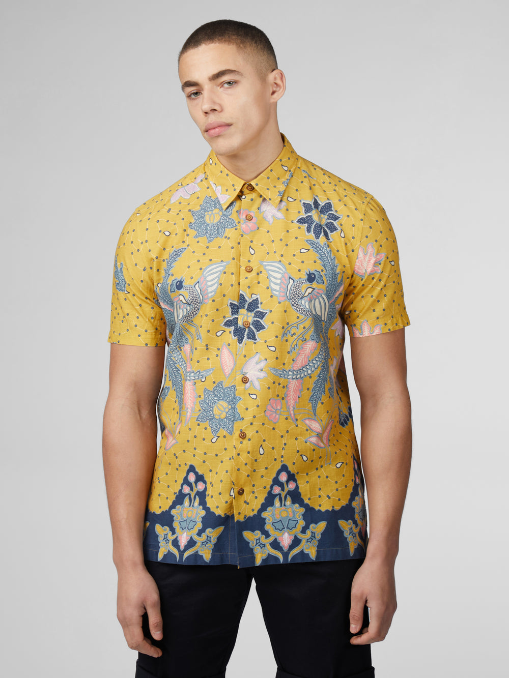 Chemises Ben Sherman Signature Abstract Botanical Print Jaune | HUN-06017279